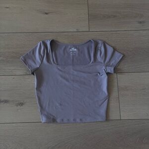 Hollister Short Sleeve Tee Gray Casual Essential